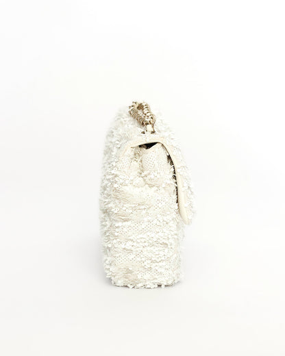 Chanel White Sequins Mini Flap Bag with Light Gold Hardware 2023