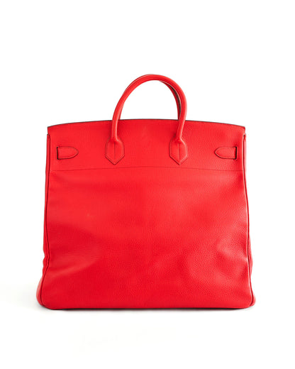 Back view Hermès HAC 45 Rouge Ardennes 1991