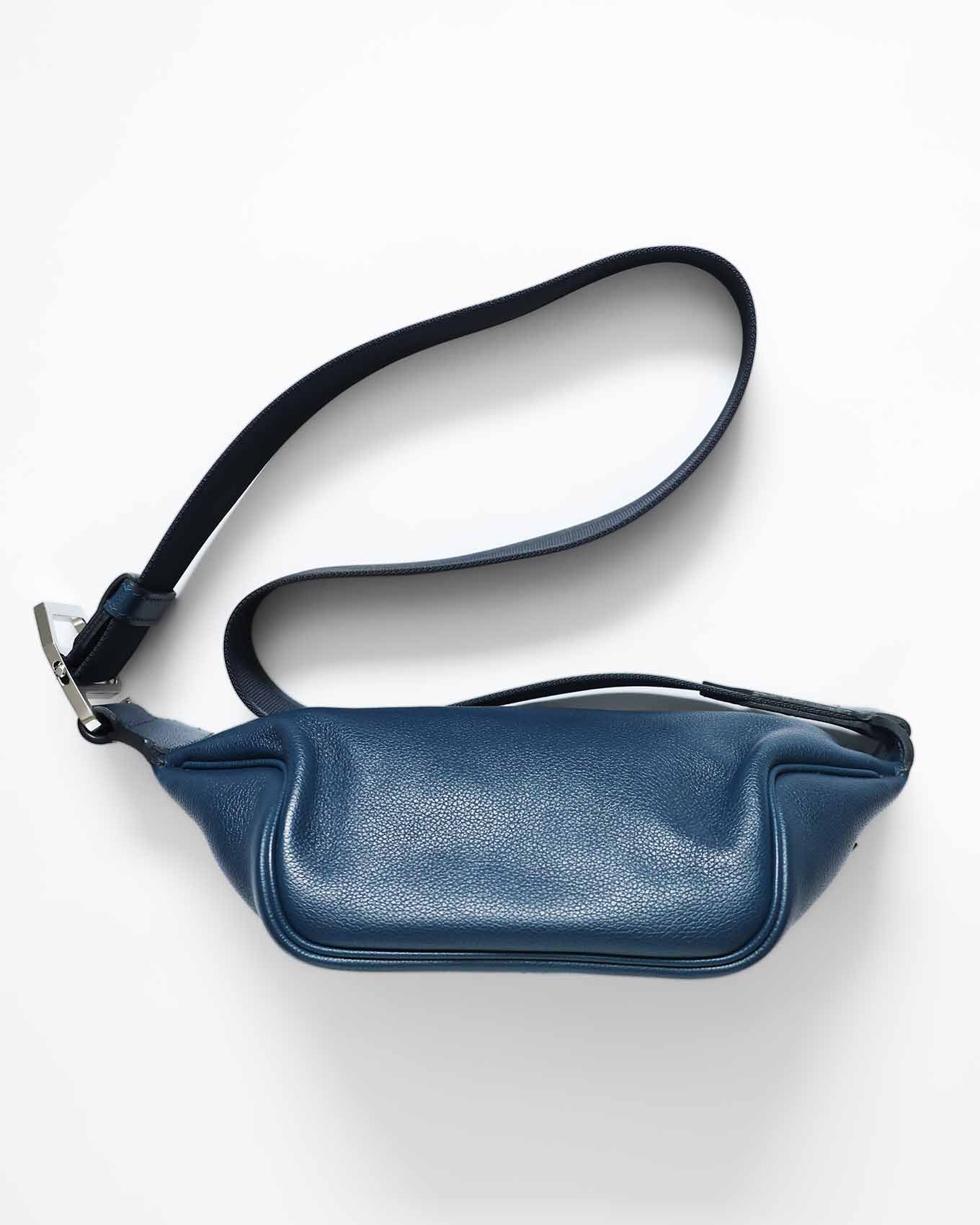 Bottom view Hermès Cityslide PM Blue Royal Clémence 2019