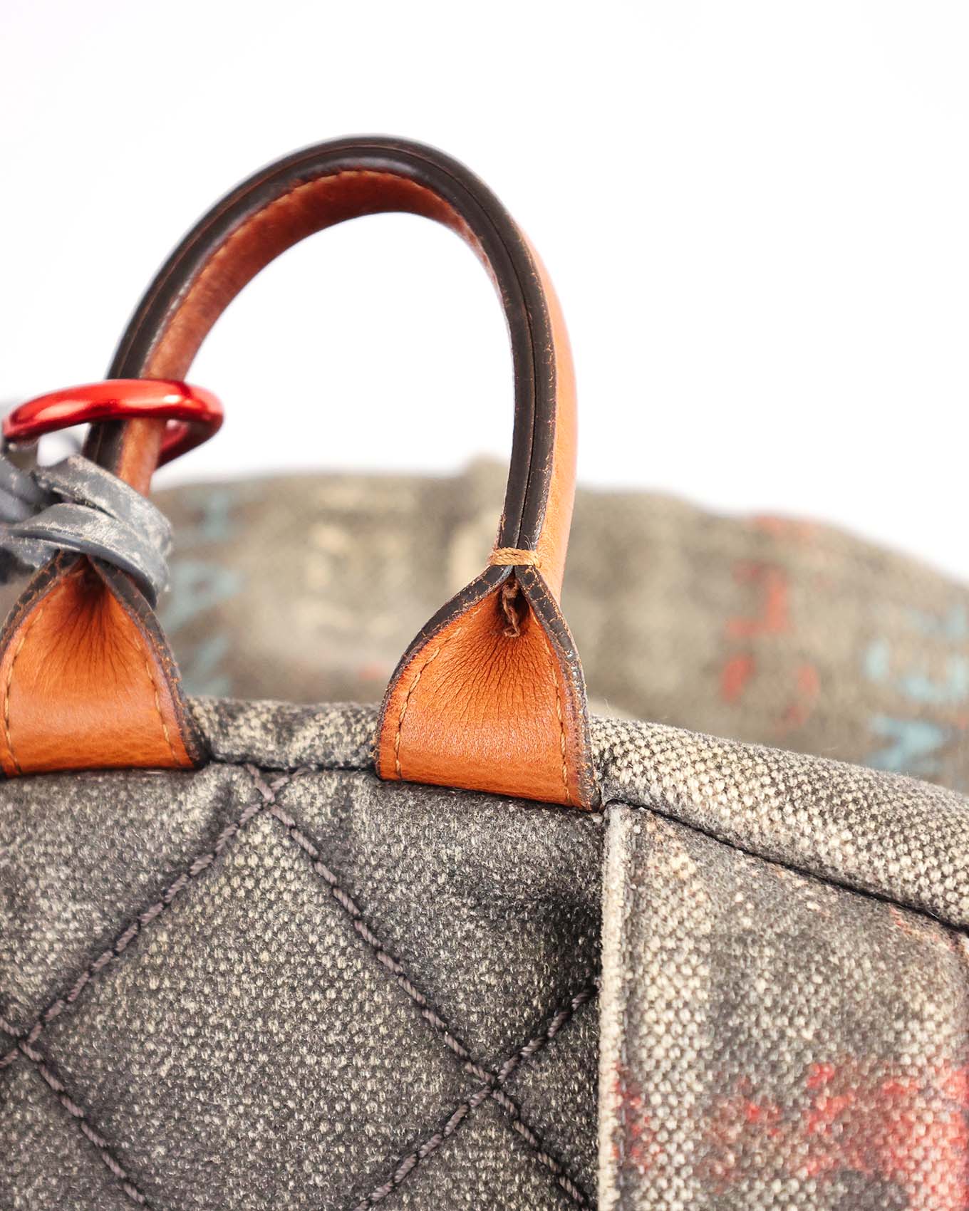 Chanel SS14 Artclass Grey Canvas Large Graffiti Backpack