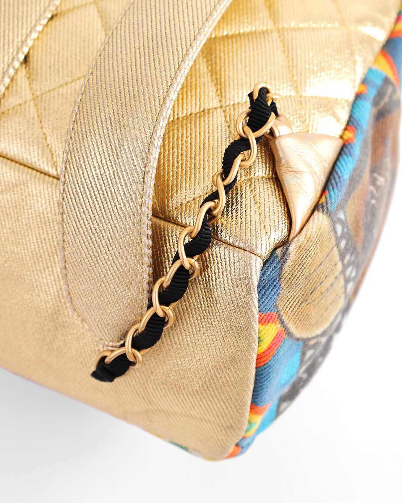 Chanel Pre Fall 2019 Egypt Street Spirit Gold Graffiti Backpack