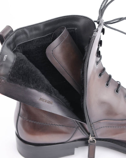 Berluti by Haider Ackermann FW17 Bergen Lace Shearling Boots