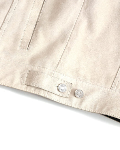 Berluti by Haider Ackermann FW17 Grey Suede Trucker Jacket