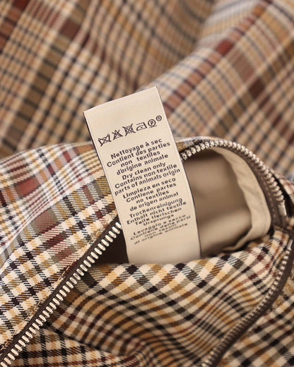Hermès Mens FW21 Checkered Water Repellant Halfzip Jacket