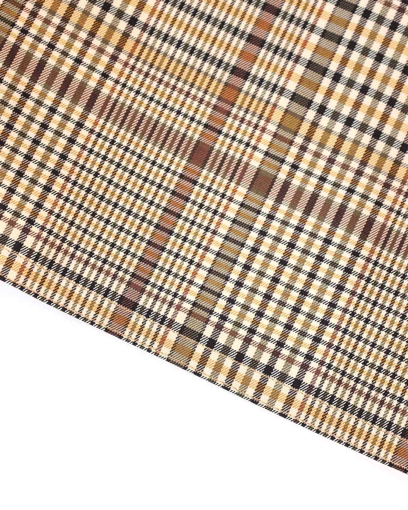 Hermès Mens FW21 Checkered Water Repellant Halfzip Jacket