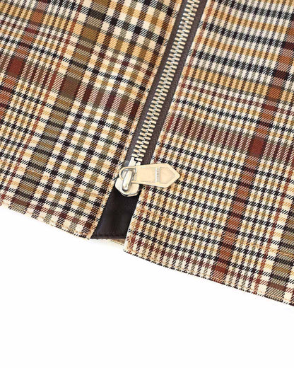 Hermès Mens FW21 Checkered Water Repellant Windbreaker Jacket