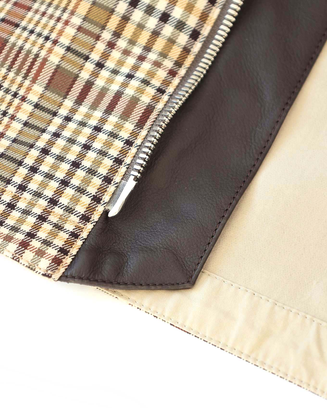 Hermès Mens FW21 Checkered Water Repellant Windbreaker Jacket