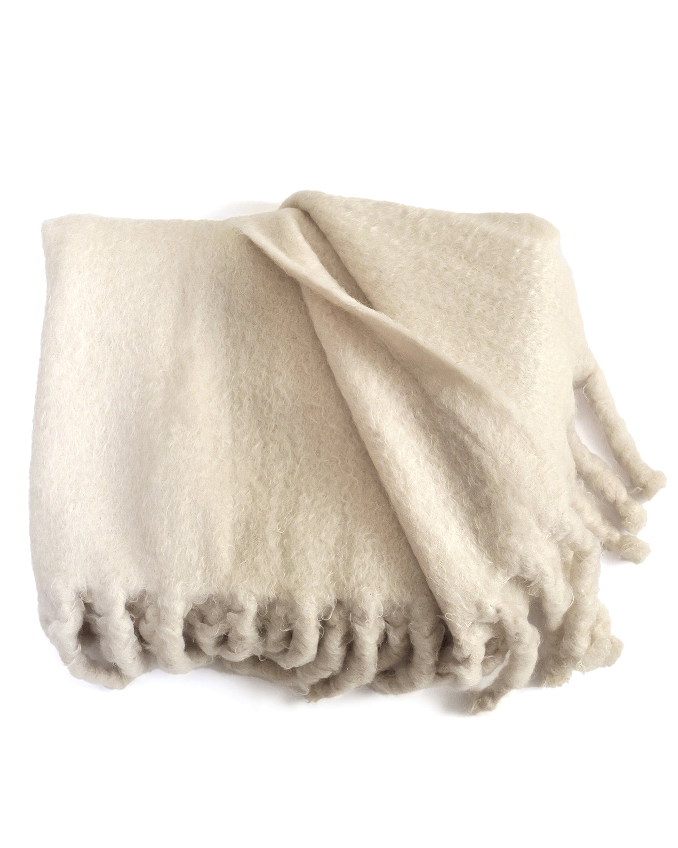 Céline by Phoebe Philo FW17 White Oversized Fuzzy Mohair Throw Blanket