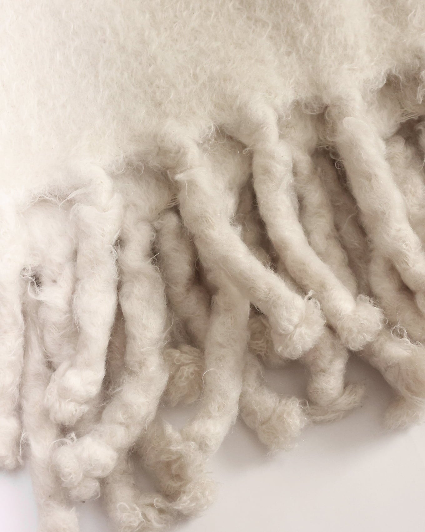 Céline by Phoebe Philo FW17 White Oversized Fuzzy Mohair Throw Blanket