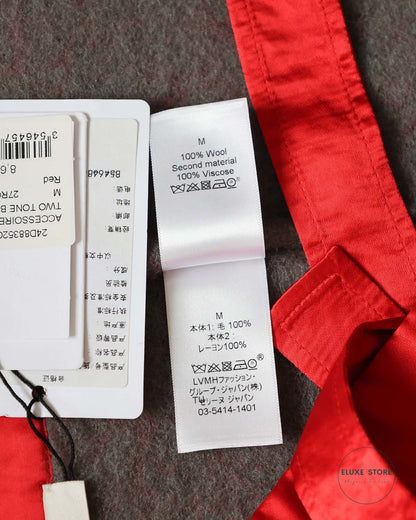 Old Céline by Phoebe Philo 2018 Red Wool Pocket Patch Cape | ELUXE STORE