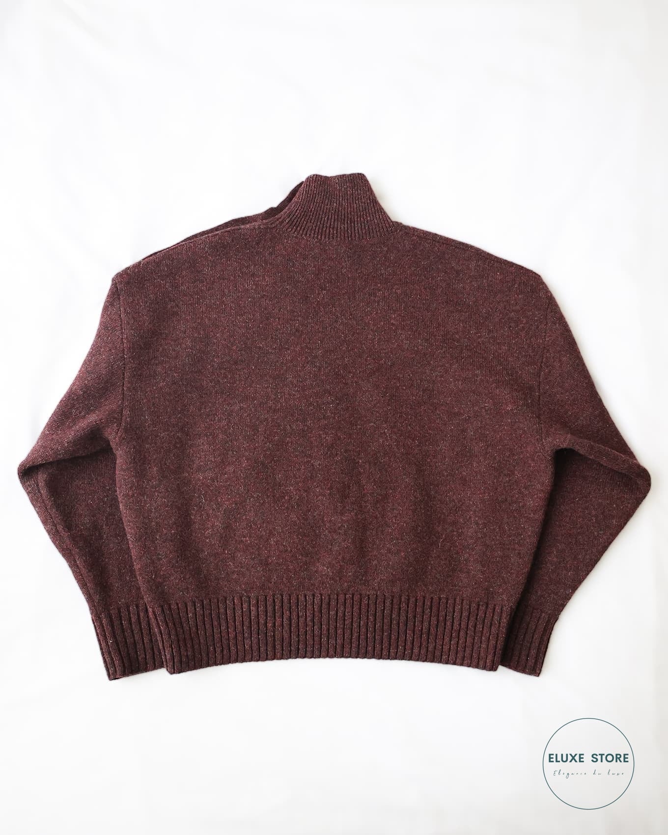 Céline by Phoebe Philo FW17 Burgundy Oversized Cashmere Button Shoulder Sweater