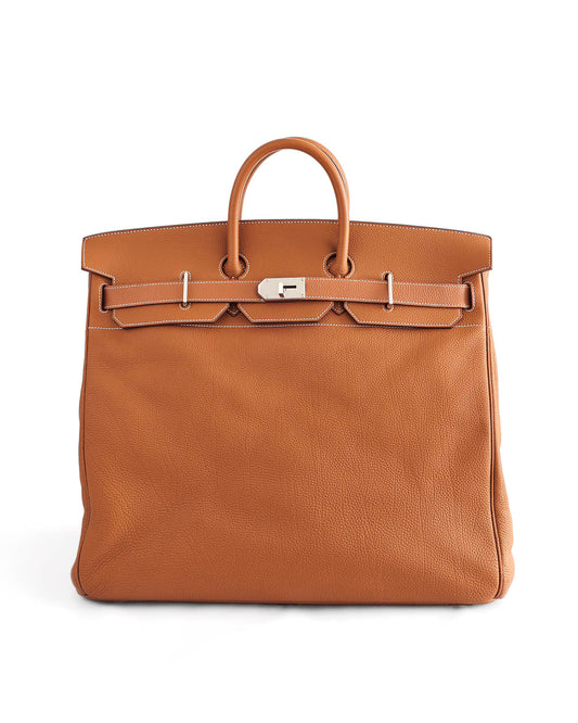 hermes hac 50 gold togo bag front view