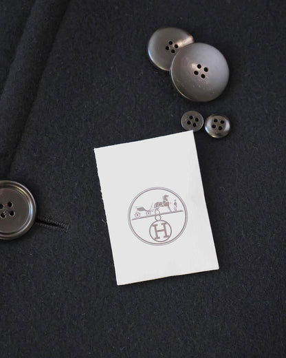 Hermès Mens FW22 Black Runway Cashmere Coat