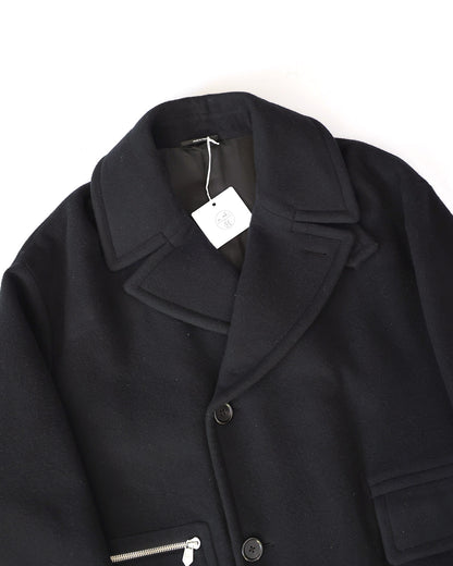Hermès Mens FW22 Black Runway Cashmere Coat