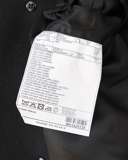 Hermès Mens FW22 Black Runway Cashmere Coat