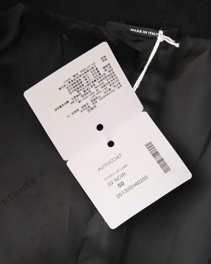 Hermès Mens FW22 Black Runway Cashmere Coat
