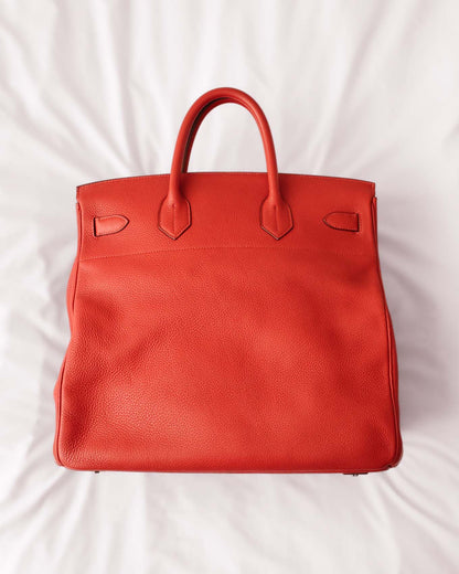 Hermès HAC 40 Rouge Casaque Togo 2009 back view