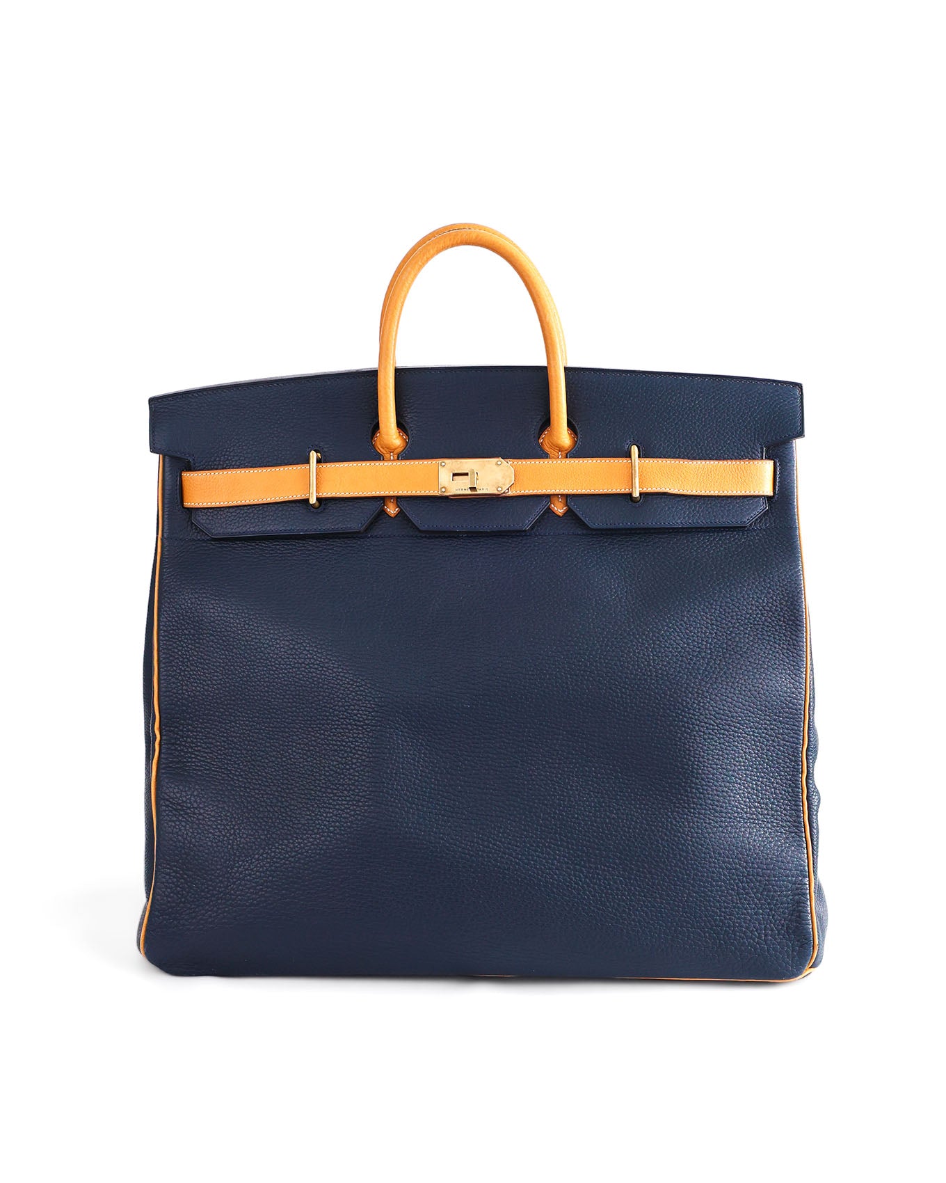 Hermès HAC 50 Bleu Nuit Ardennes / Vache Naturelle 1983 front view