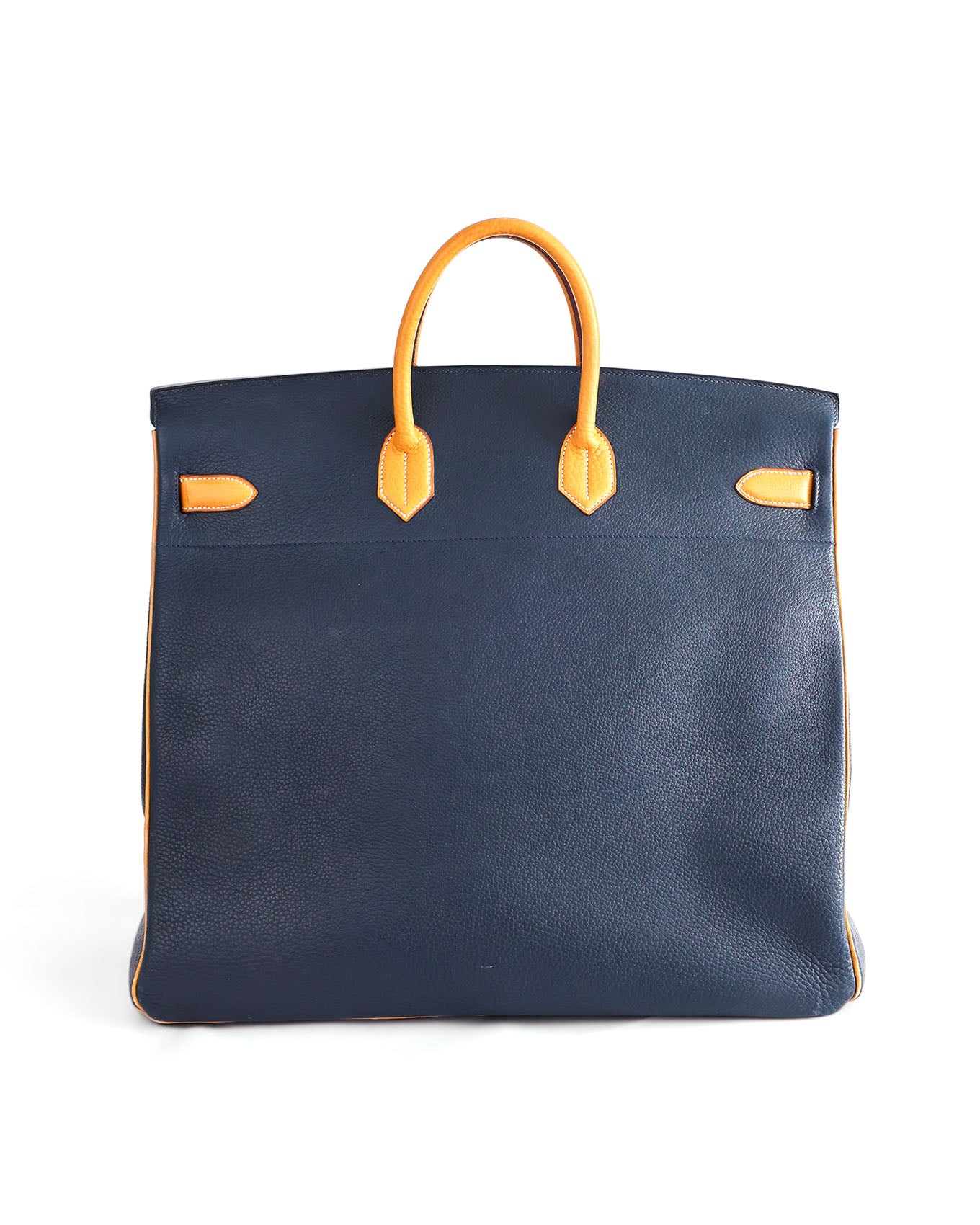 Hermès HAC 50 Bleu Nuit back view / Ardennes leather