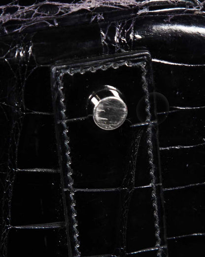 Hermès HAC Haut à Courroies 40 Noir Crocodile Porosus 1999 | ELUXE STORE