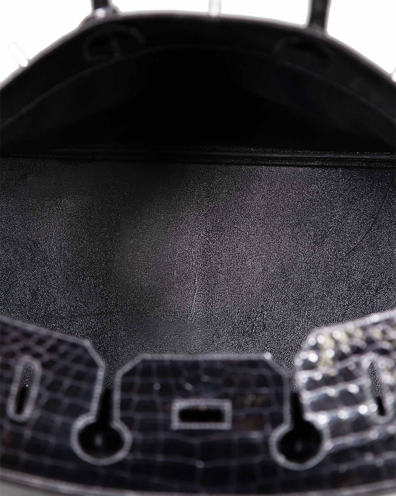 Hermès HAC Haut à Courroies 40 Noir Crocodile Porosus 1999 | ELUXE STORE