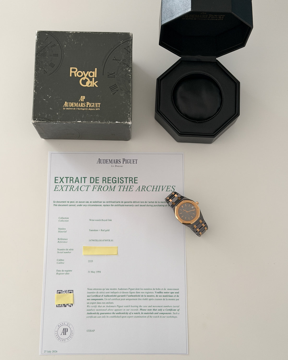 Audemars Piguet Royal Oak 14790TR Tantalum & Rose Gold 36mm 1994