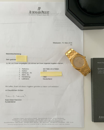 Audemars Piguet Royal Oak 56175BA Yellow Gold 33mm Quartz 1992