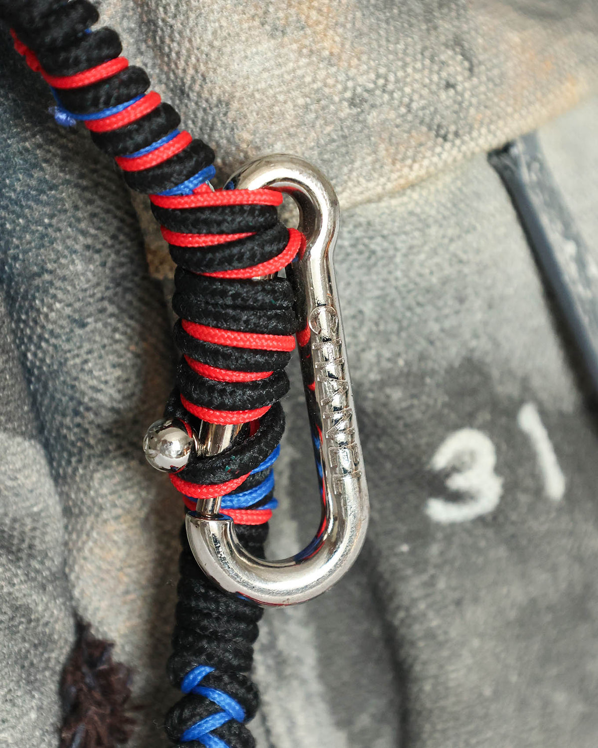 Chanel SS14 Artclass Black Canvas Small Graffiti Backpack - carabiner detail - image 8