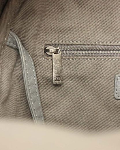 Chanel SS14 Artclass Black Canvas Small Graffiti Backpack - interior zip pocket detail - image 16