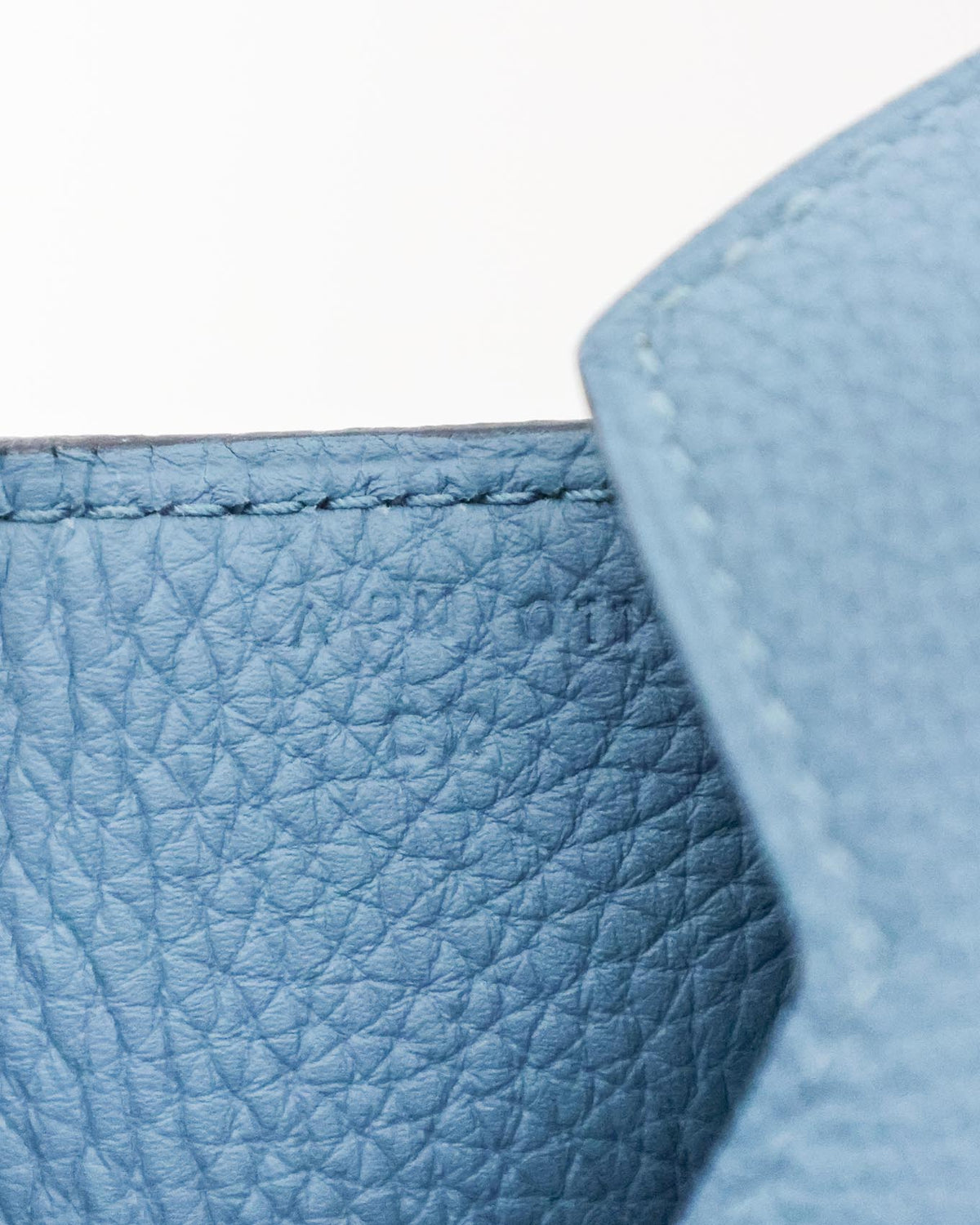 Hermès HAC Haut à Courroies 40 Bleu Paradis Togo and Grey Feutre 2017 - leather and felt detail - image 13