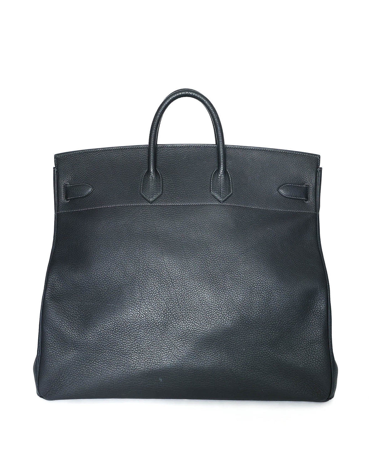 Hermès HAC Haut à Courroies 50 Black and Blue Verso Togo 2008 - back view - image 3