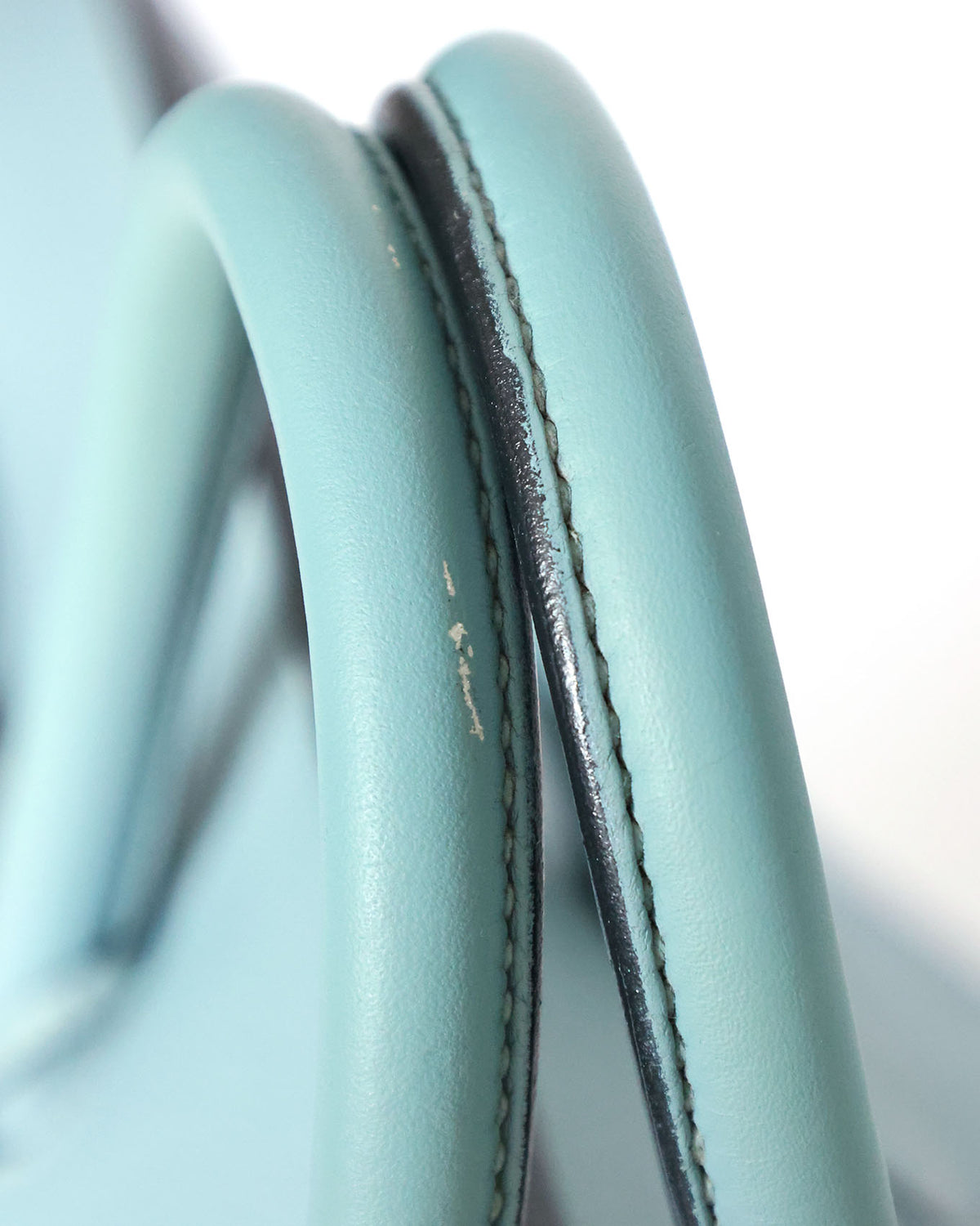 Hermès HAC Haut à Courroies 50 Bleu de Lin Togo 2009 - handle detail - image 15