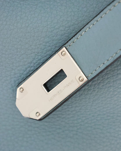 Hermès HAC Haut à Courroies 50 Bleu de Lin Togo 2009 - hardware detail - image 14