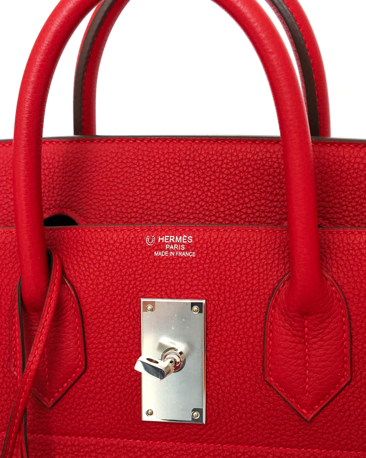 Hermès HAC Haut à Courroies 50 HSS Rouge Vif Togo 2021 - blind stamp detail - image 14
